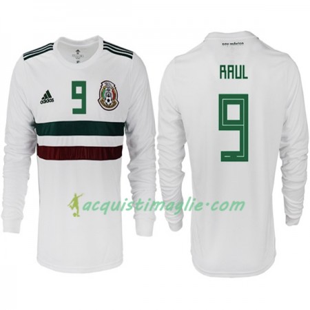 Divisa di Calcio Messico RAUL 9 Trasferta Mondiali 2018 Manica Lunga